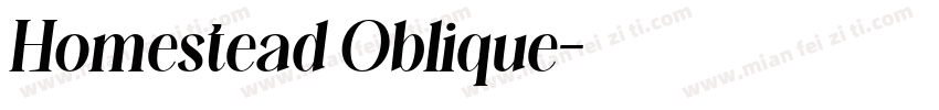 Homestead Oblique字体转换